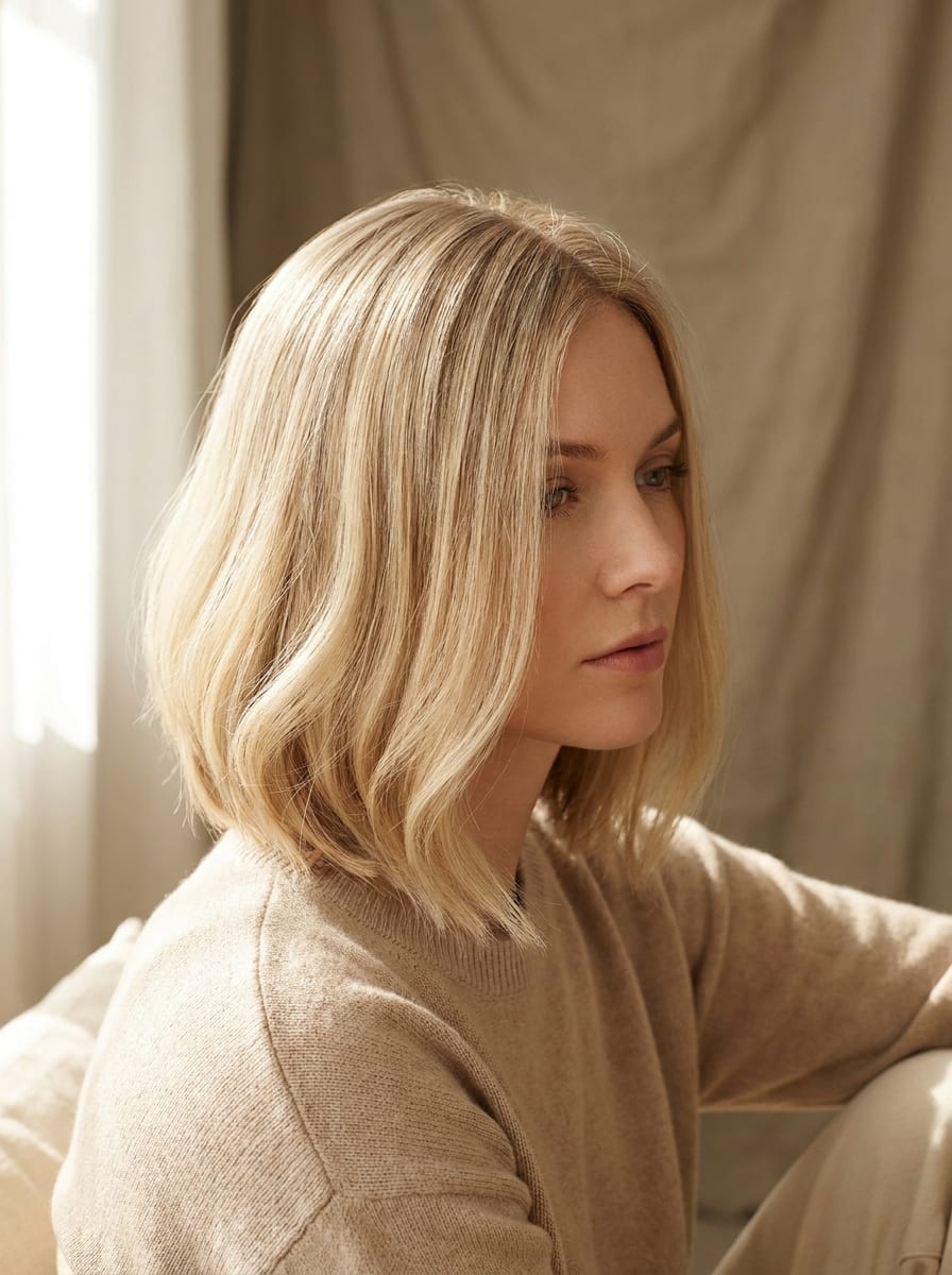 Asymmetrischer Bob für feines Haar - Asymmetrischer Bob